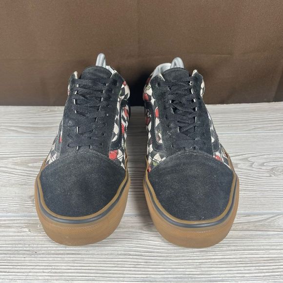 Vans Old-Skool Womens Sneaker Black White Cherry Checkered Shoe Womens 10 - Picture 2 of 10